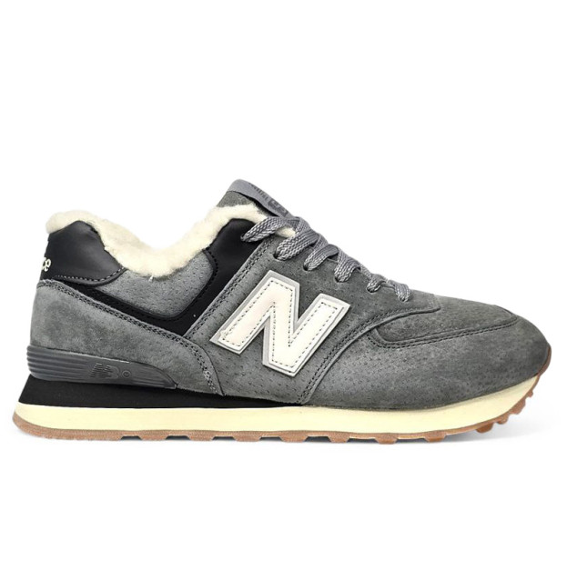 New Balance 574 Grey White С МЕХОМ