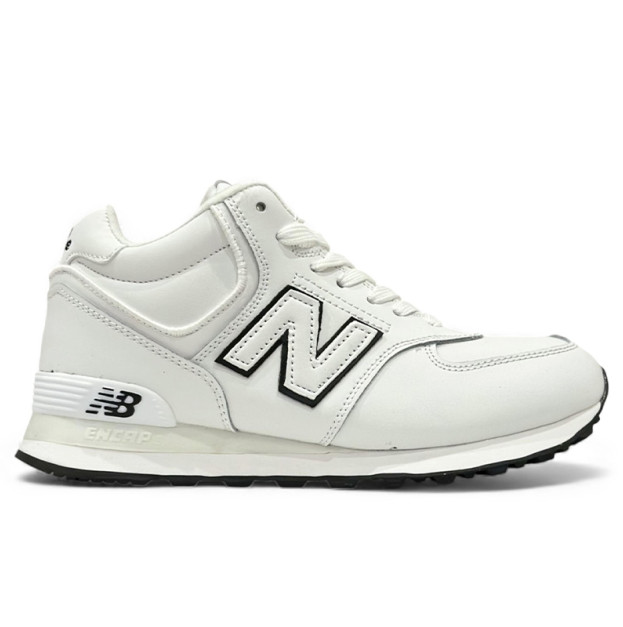 New Balance 574 White Black С МЕХОМ