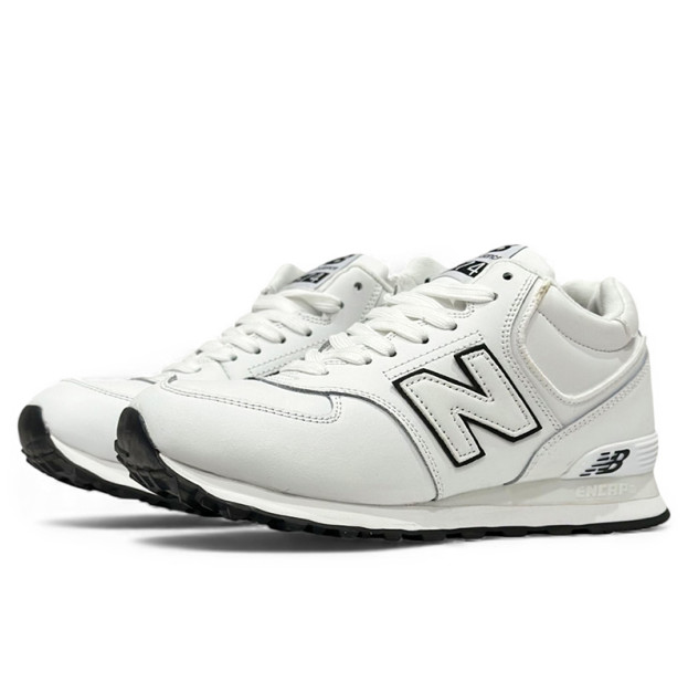 New Balance 574 White Black С МЕХОМ