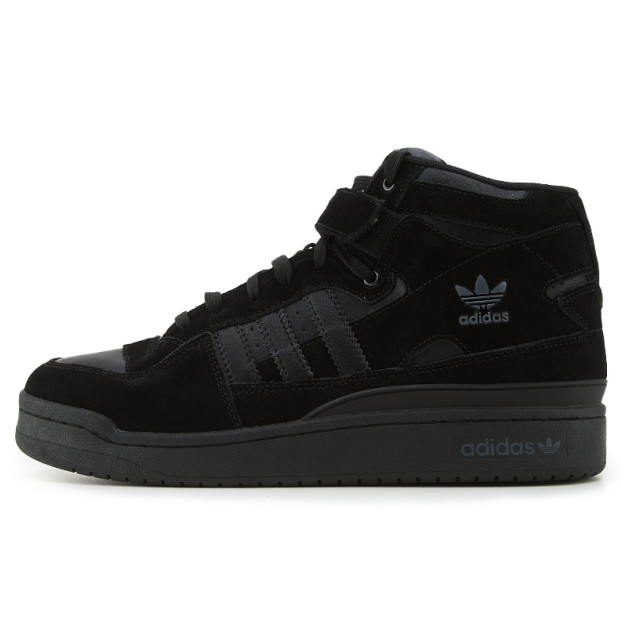 Adidas Forum High Triple Black С МЕХОМ