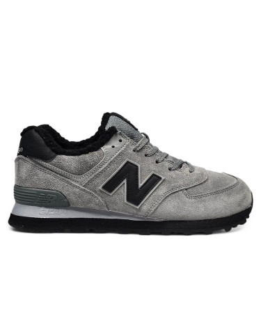 New Balance 574 Grey Black Two С МЕХОМ
