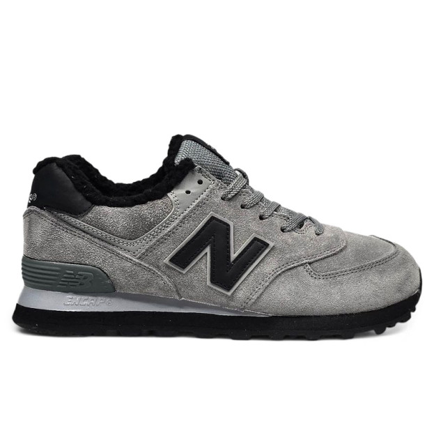 New Balance 574 Grey Black Two С МЕХОМ