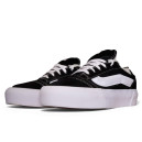 Vans Knu Skool Platform Black White С МЕХОМ