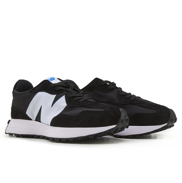 New Balance 327 Suede Black White