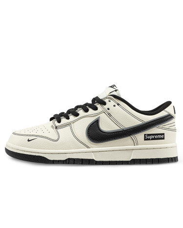 Nike SB Dunk Low x Supreme Double Swoosh Beige Black