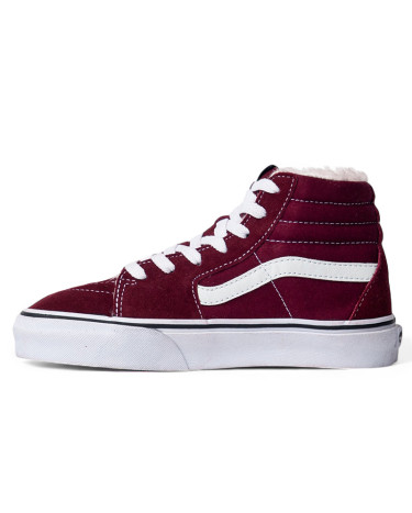Vans Old Skool High Bordo White З ХУТРОМ